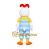Striped Rooster Mascot Costume Striped Rooster Mascot Costume