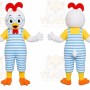 Striped Rooster Mascot Costume