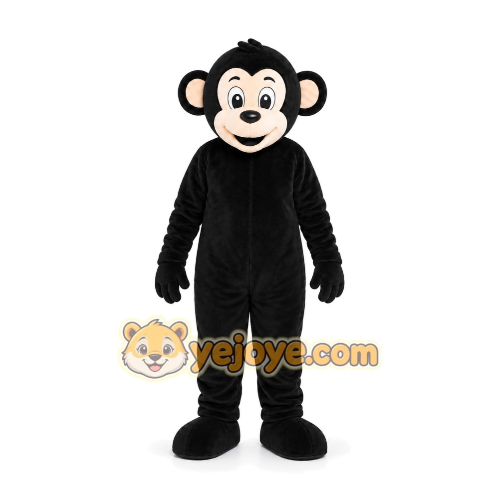 Black Monkey Mascot Costume Black Monkey Mascot Costume