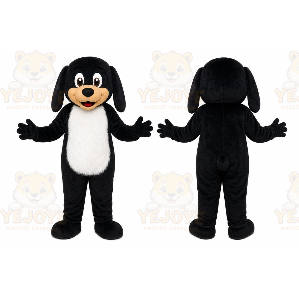 Black Dog Mascot Costume