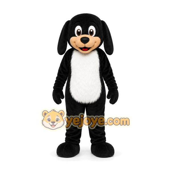 Black Dog Mascot Costume