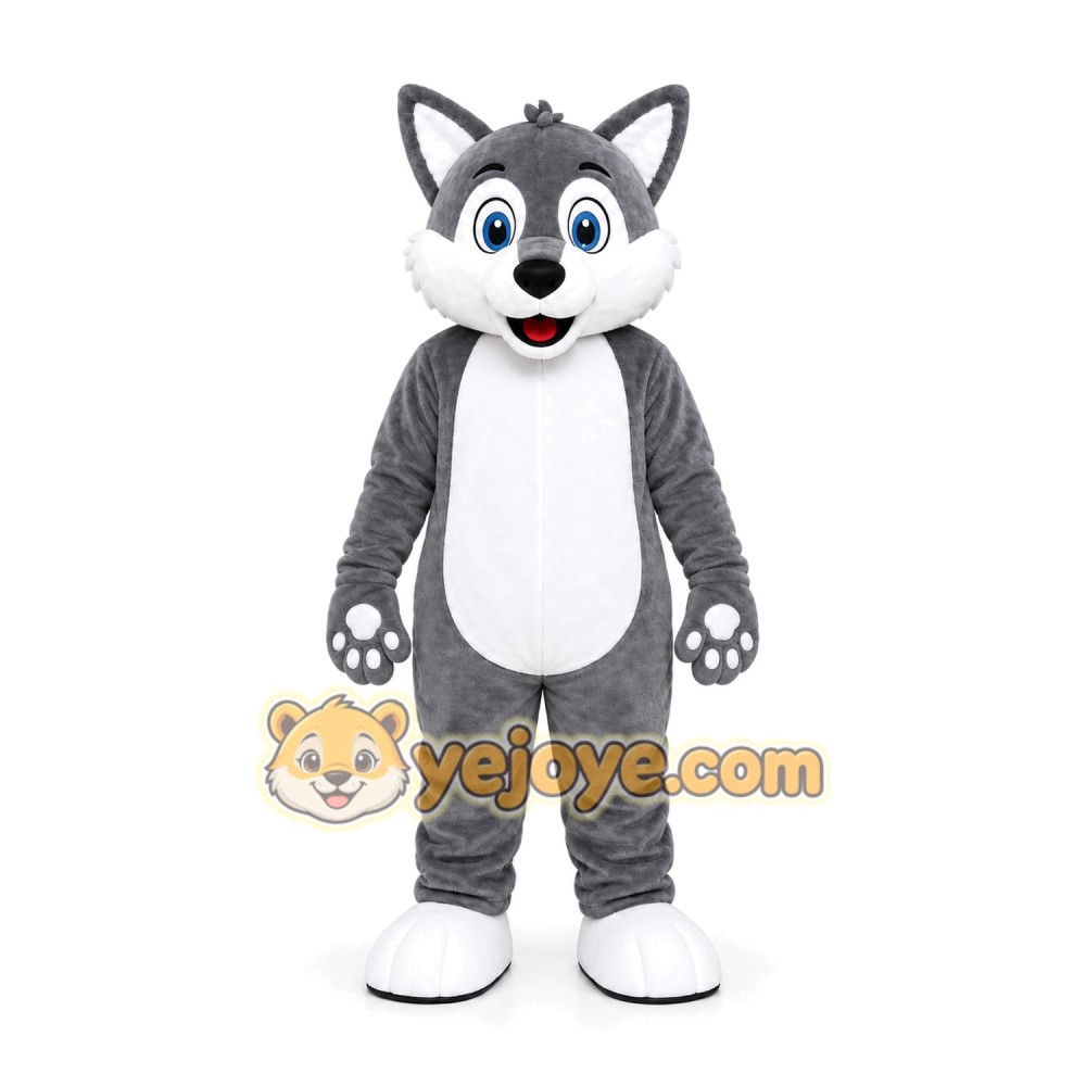 Gray Wolf Mascot Costume Gray Wolf Mascot Costume