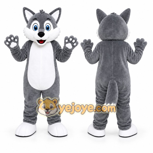 Gray Wolf Mascot Costume