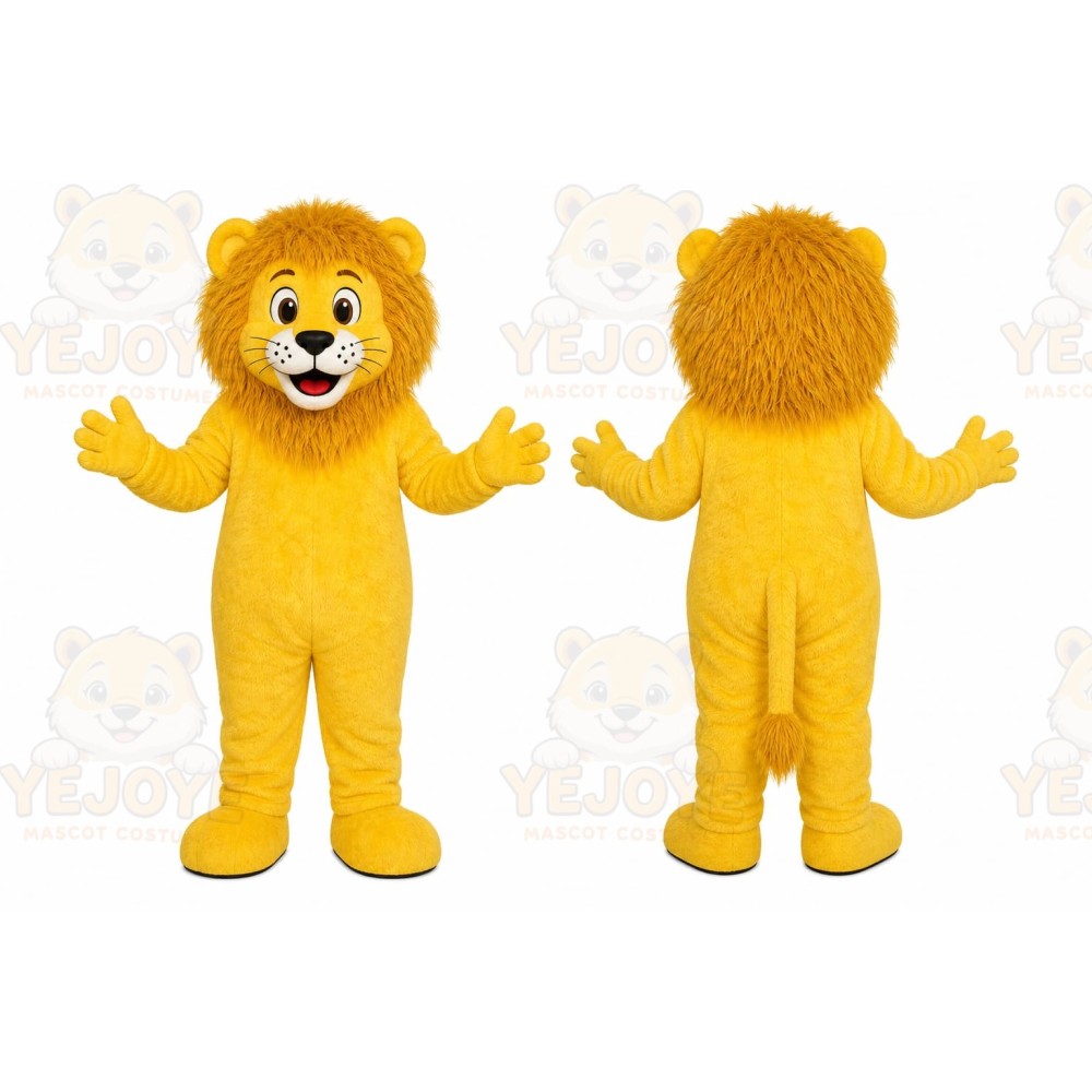 Yellow Lion Mascot Costume