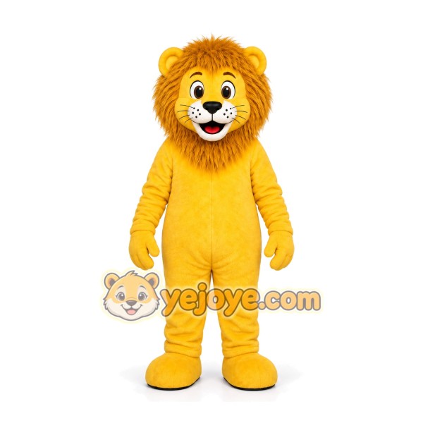 Yellow Lion Mascot Costume