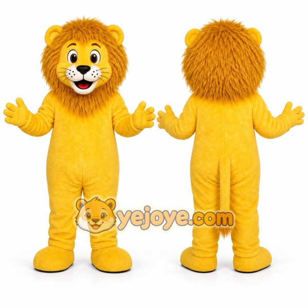 Yellow Lion Mascot Costume