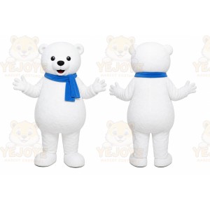 White Bear Scarf Mascot Costume