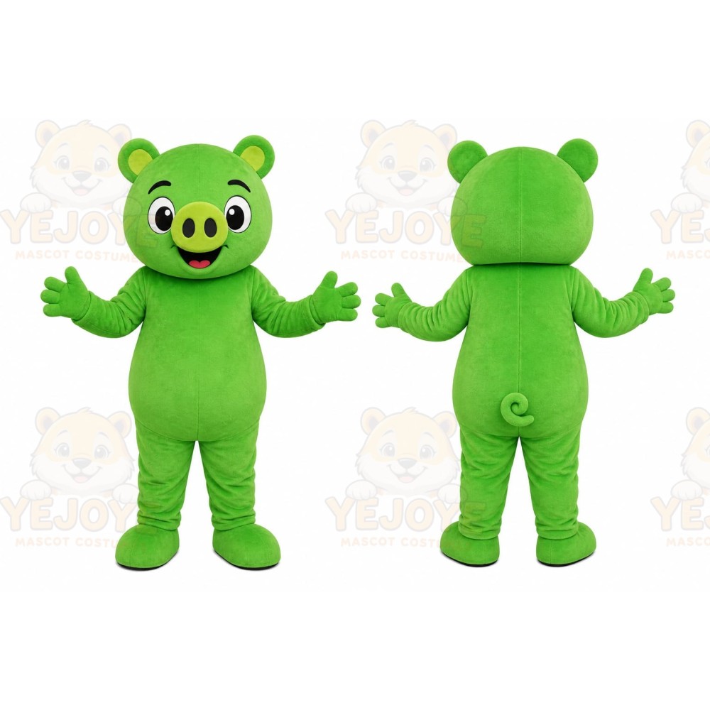 Green Bear Mascot Costume