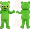 Green Bear Mascot Costume