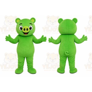 Green Bear Mascot Costume