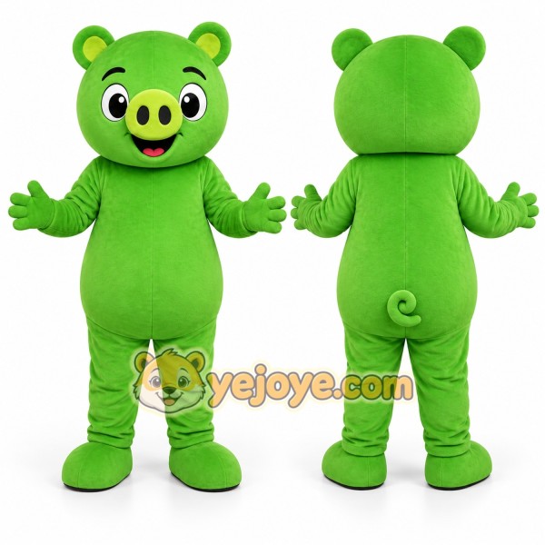 Green Bear Mascot Costume