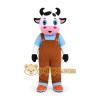Cow Overalls Mascot Costume