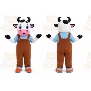Cow Overalls Mascot Costume