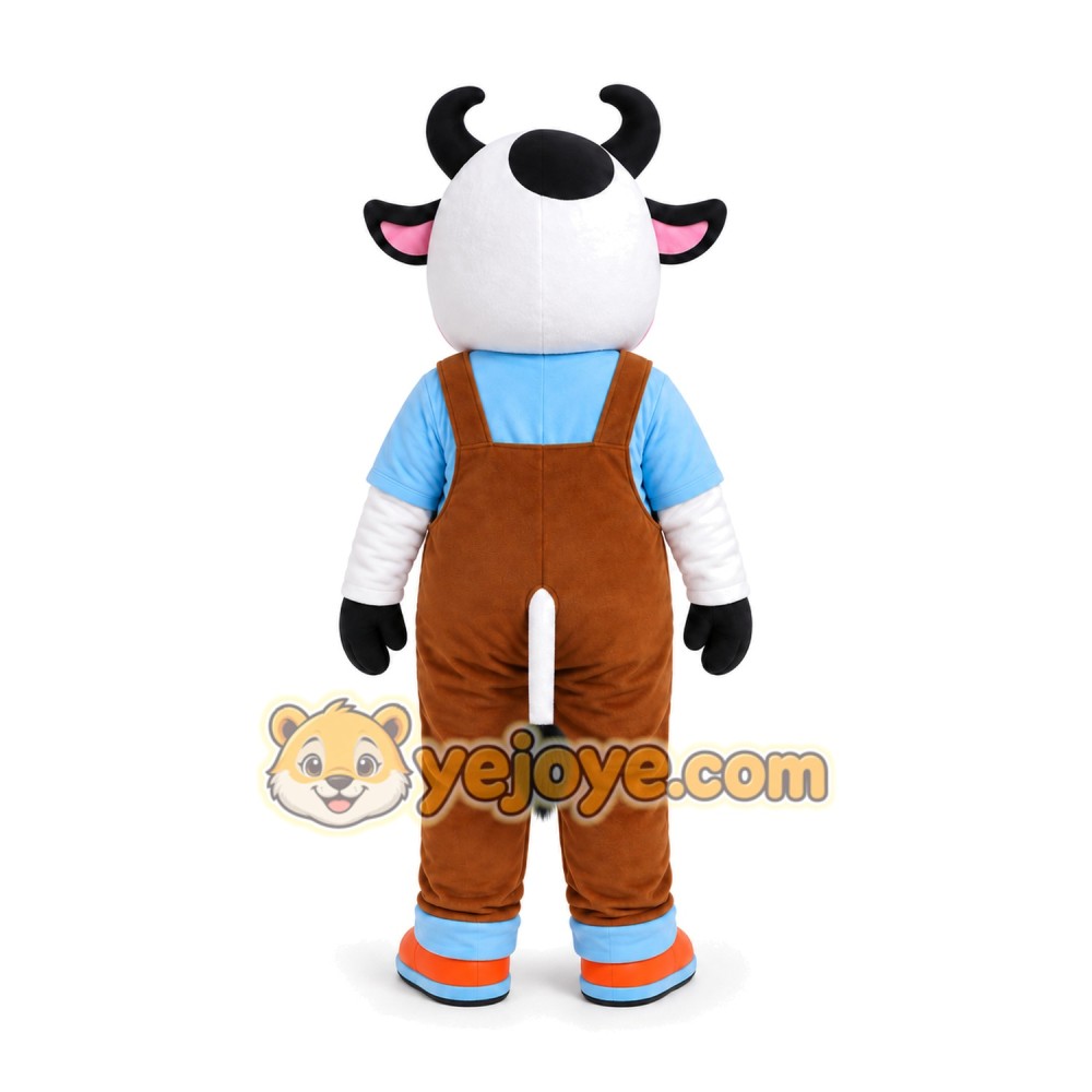 Cow Overalls Mascot Costume