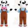 Cow Overalls Mascot Costume