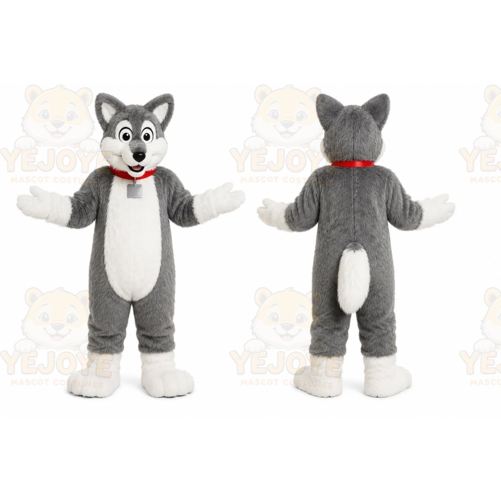 Gray Wolf Mascot Costume