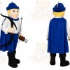 Blue Police Officer Mascot Costume