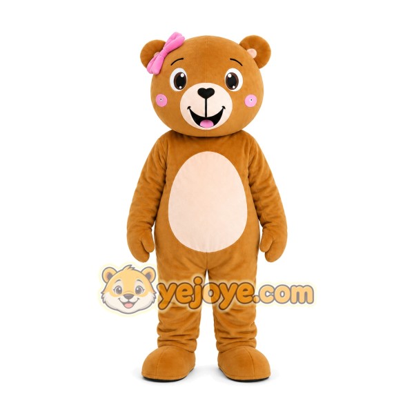Tan Bear Mascot Costume