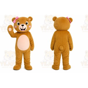 Tan Bear Mascot Costume