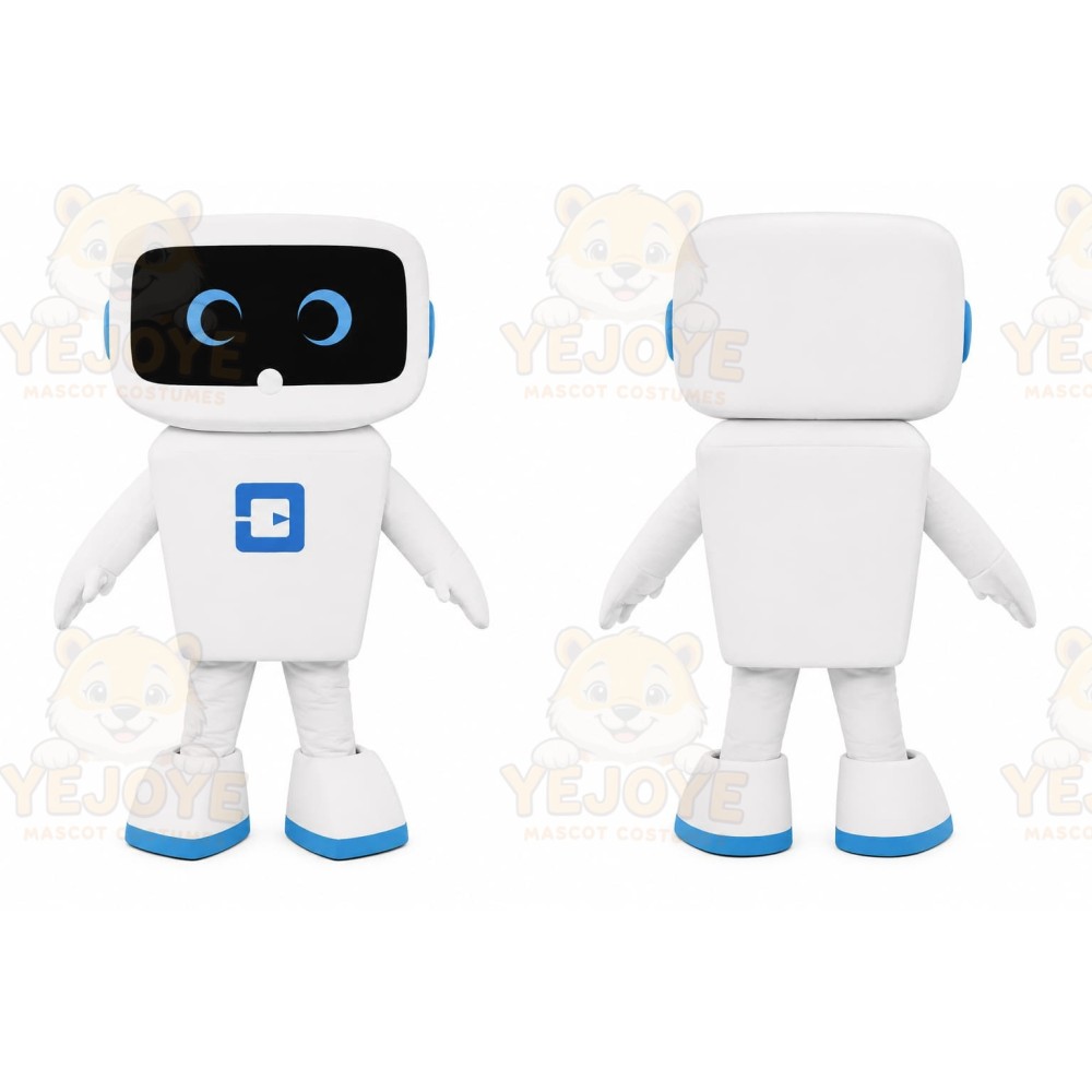 White Robot Mascot Costume