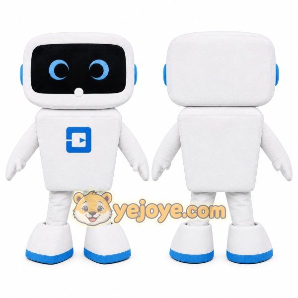 White Robot Mascot Costume