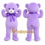 Purple Bear Mascot Costume