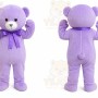 Purple Bear Mascot Costume