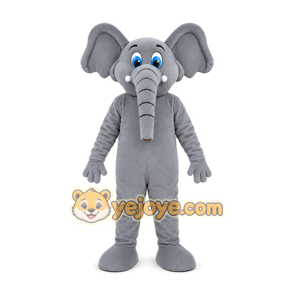 Gray Elephant Mascot Costume Gray Elephant Mascot Costume