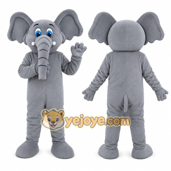 Gray Elephant Mascot Costume