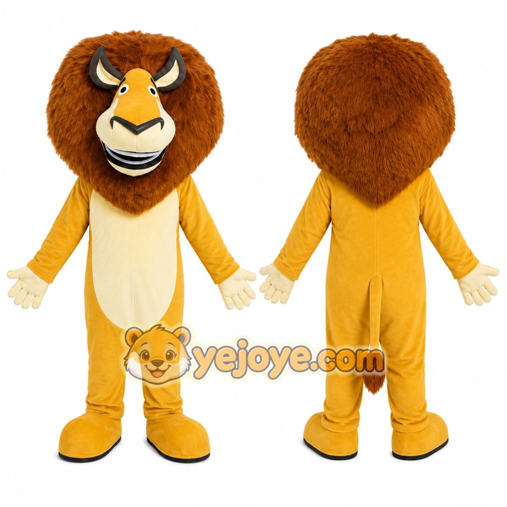 Yellow Lion Mascot Costume Yellow Lion Mascot Costume