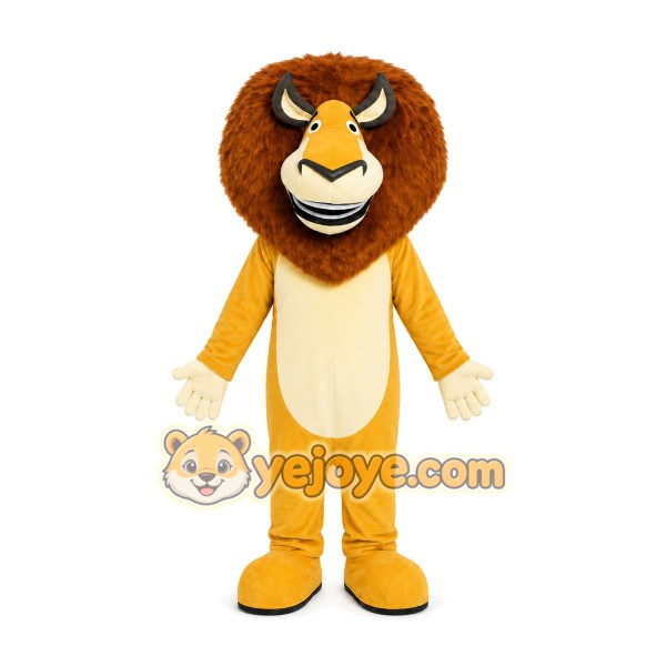 Yellow Lion Mascot Costume