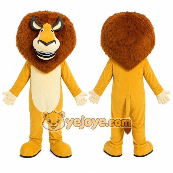 Yellow Lion Mascot Costume