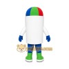White Capsule Mascot Costume White Capsule Mascot Costume