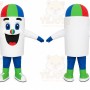White Capsule Mascot Costume