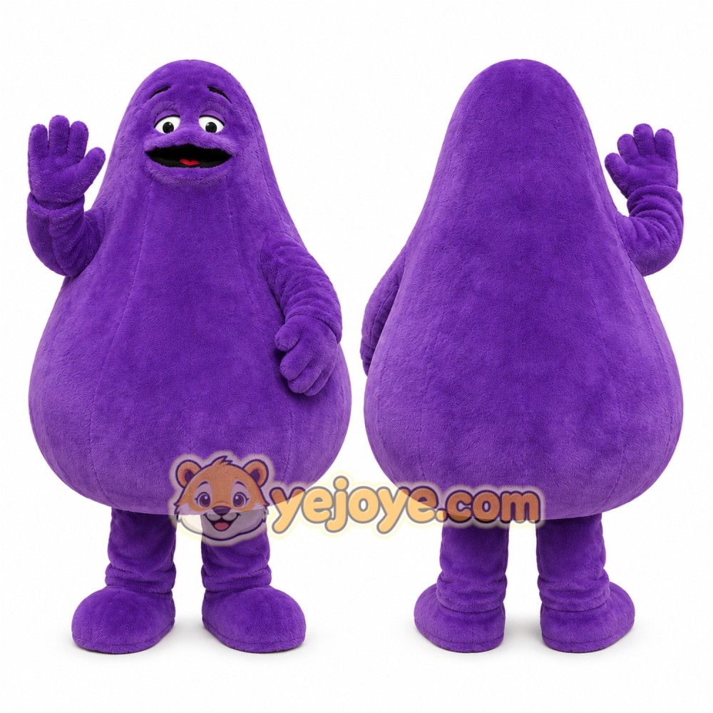 Purple Ghost Mascot Costume