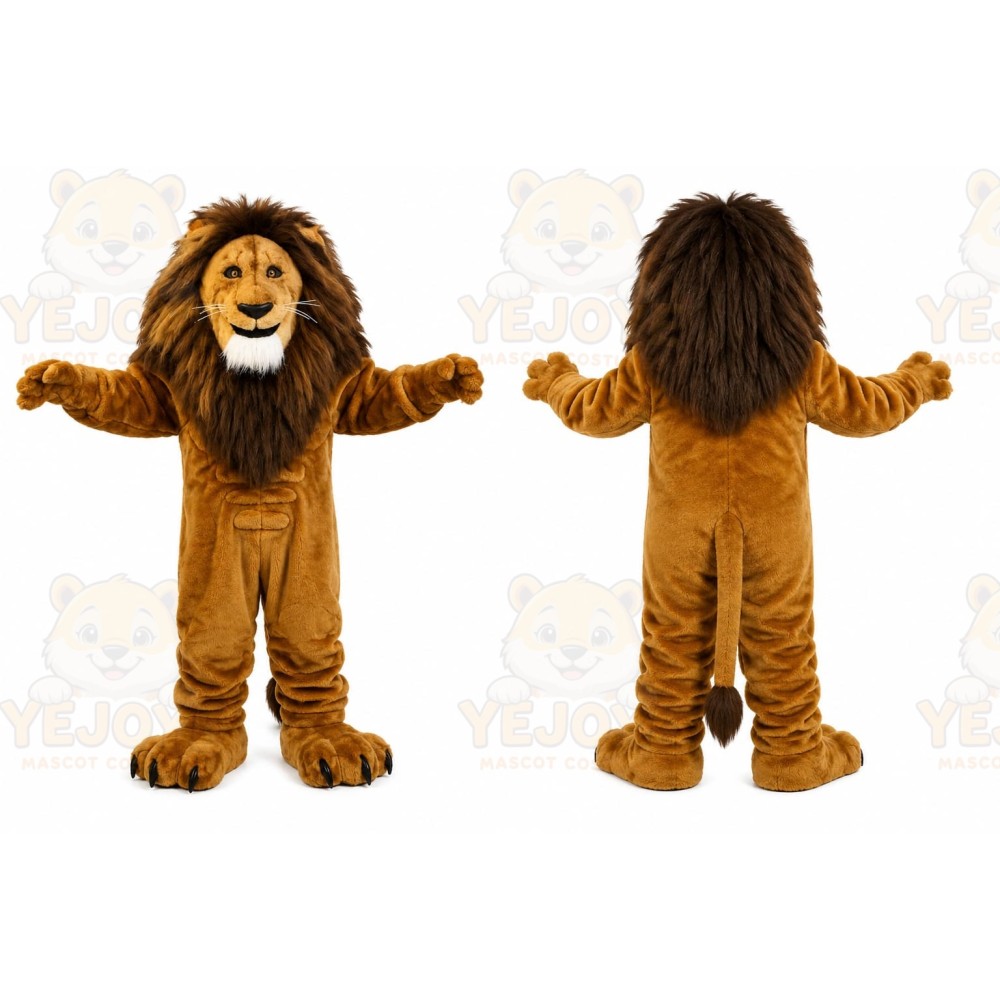 Brown Lion Mascot Costume