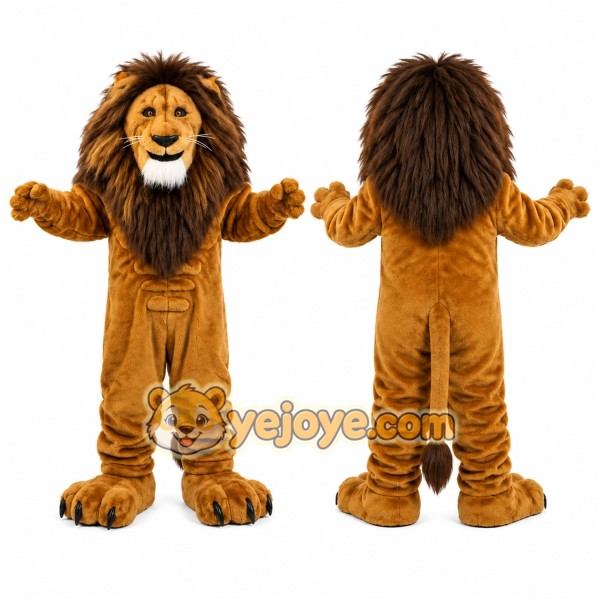 Brown Lion Mascot Costume