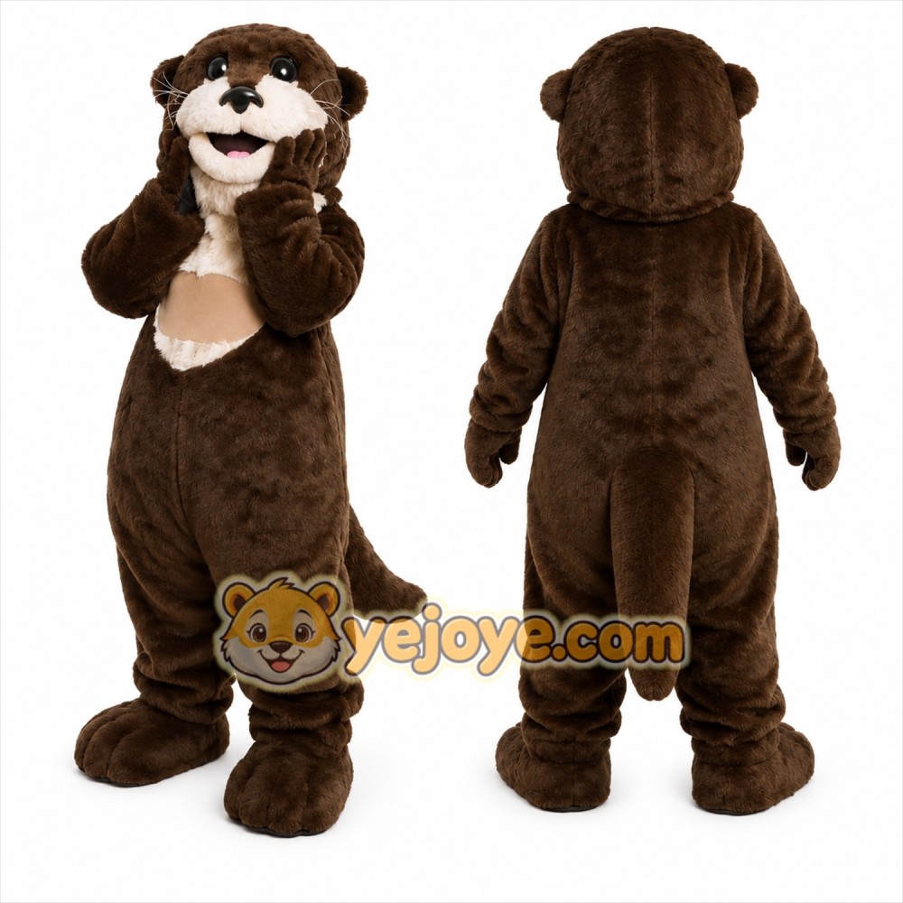 Dark Brown Beaver Mascot Costume Dark Brown Beaver Mascot Costume