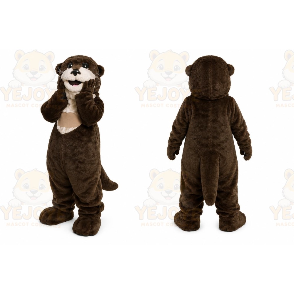 Dark Brown Beaver Mascot Costume