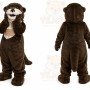 Dark Brown Beaver Mascot Costume
