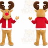 Red Reindeer Mascot Costume