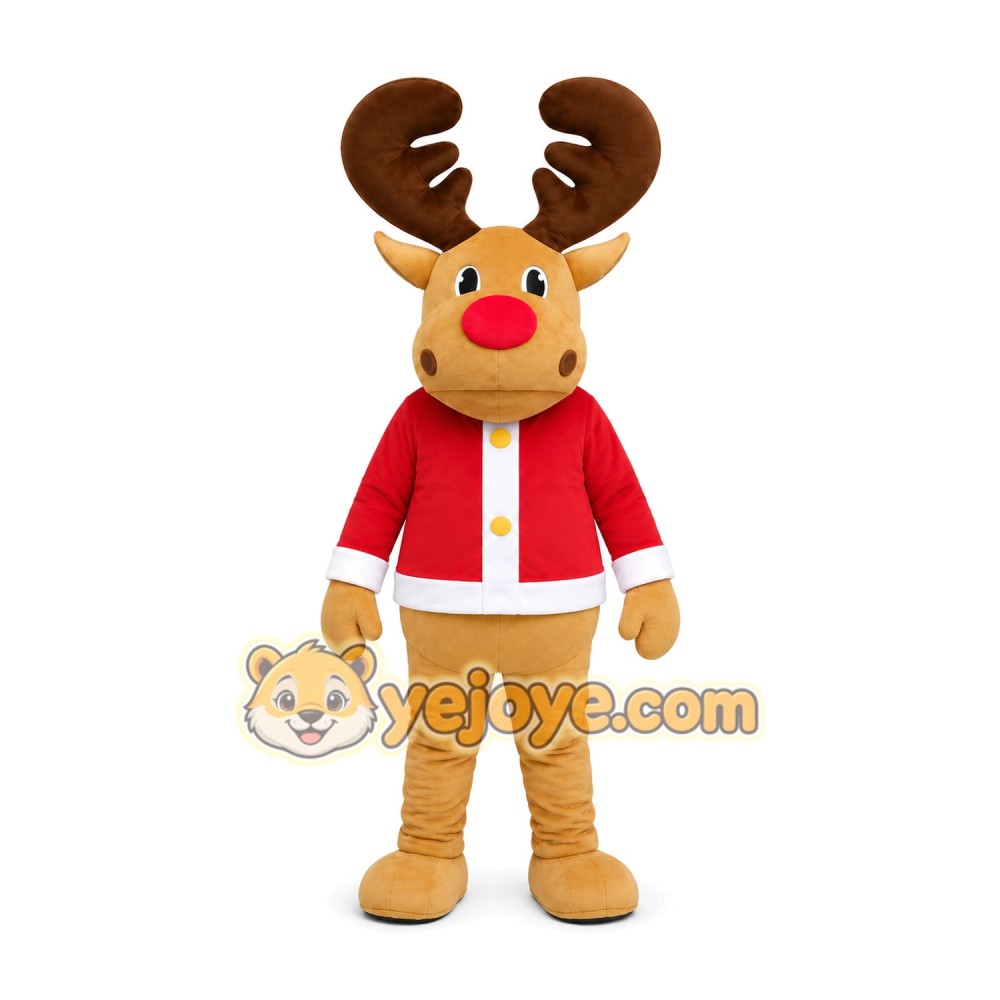 Red Reindeer Mascot Costume