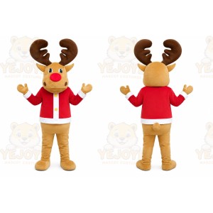 Red Reindeer Mascot Costume