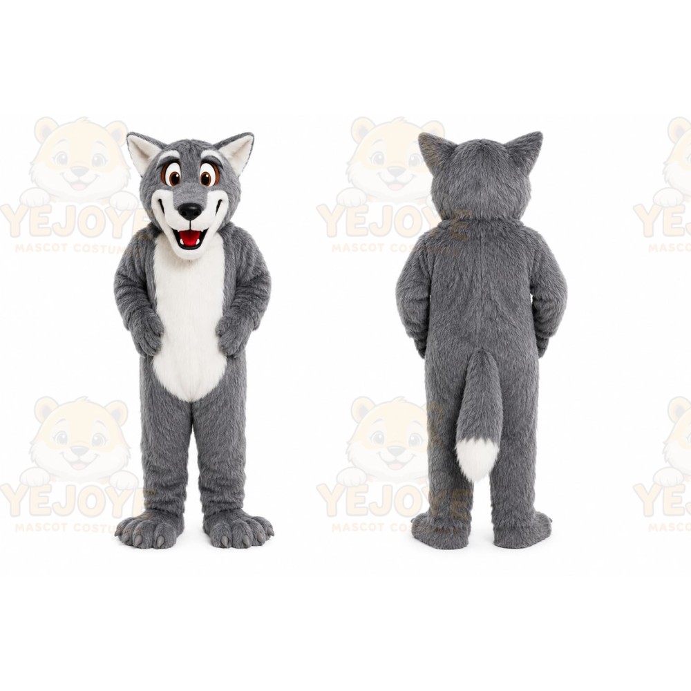 Gray Wolf Mascot Costume