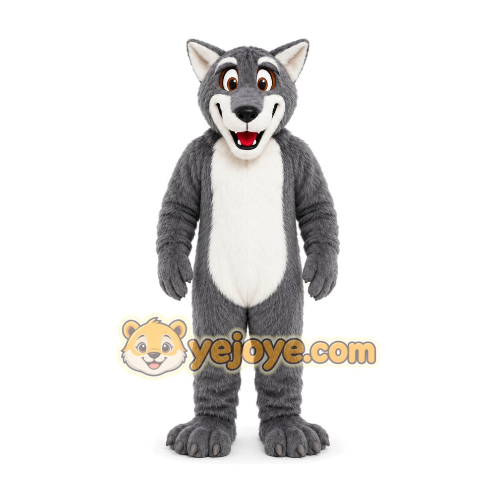 Gray Wolf Mascot Costume