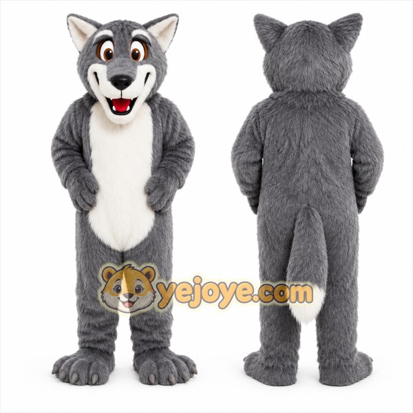 Gray Wolf Mascot Costume