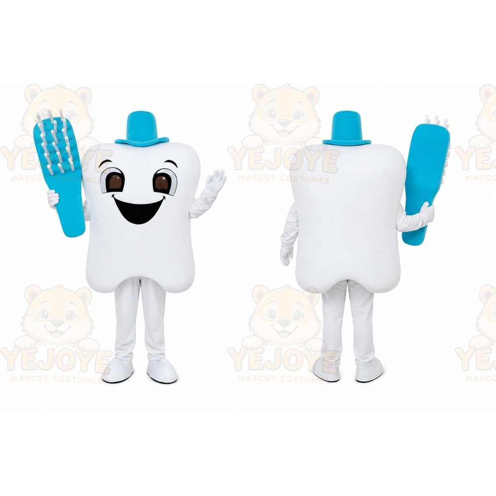 Toothbrush Tooth Mascot Costume