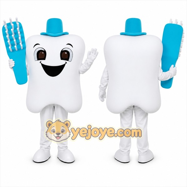 Toothbrush Tooth Mascot Costume