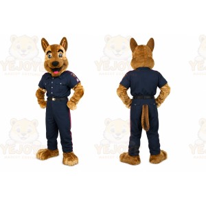 Brown Dog Officer Mascot Costume