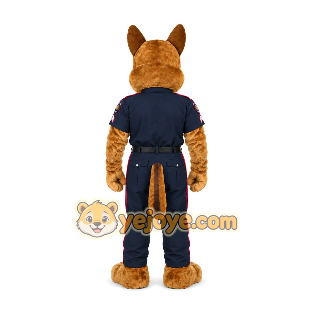 Brown Dog Officer Mascot Costume